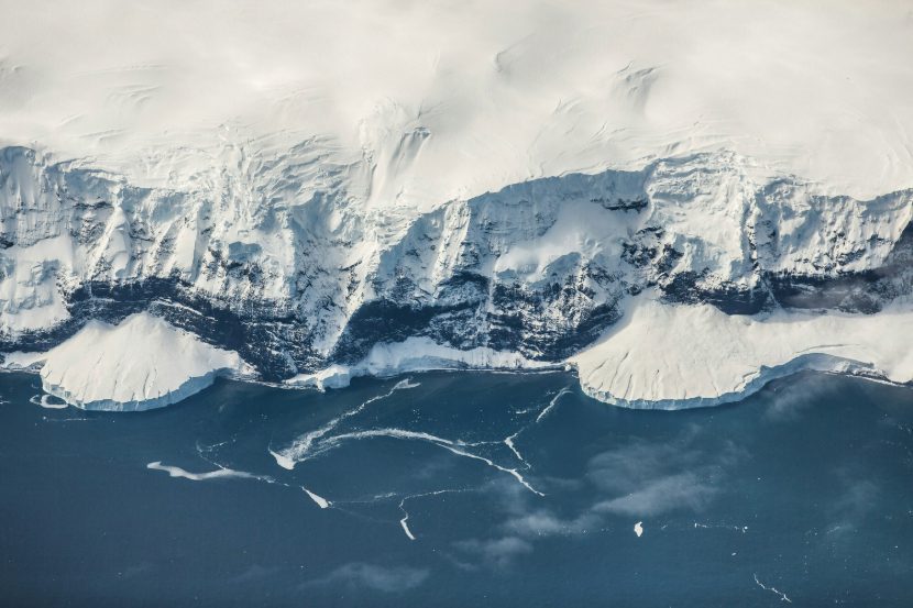 aerial view of Antarctica