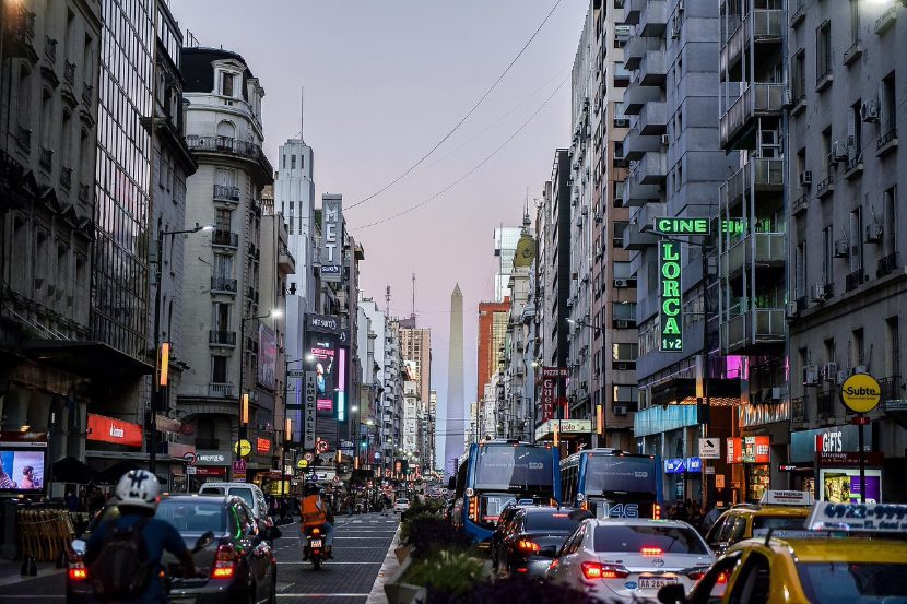 downtown Buenos Aires city street