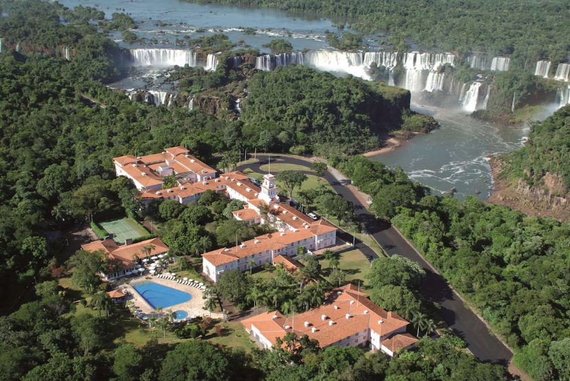 Hotel Das Cataratas Brazil, with aerial view of Iguazu Falls