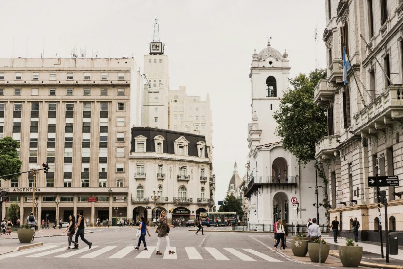 street in Buenos Aires neighborhood Recoleta, one of the popular places to visit in Argentina