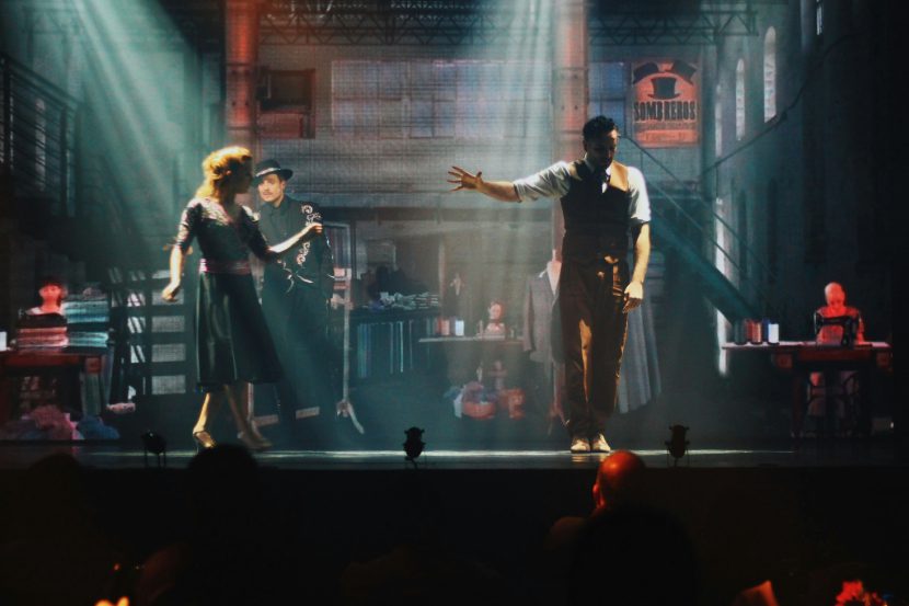 tango show stage in Buenos Aires with people performing